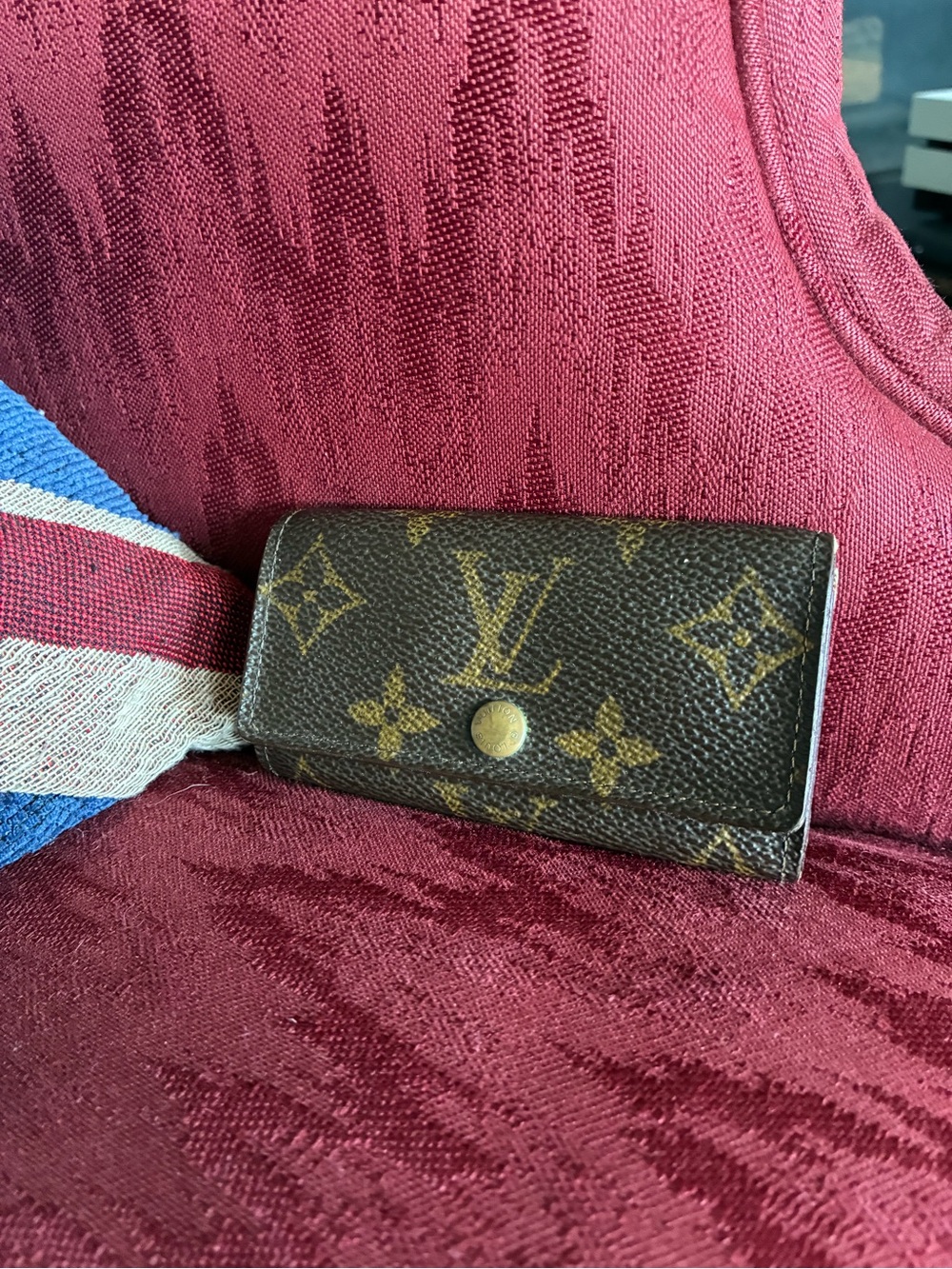 Louis Vuitton Monogram Canvas Key & Card Holder in Brown and Gold